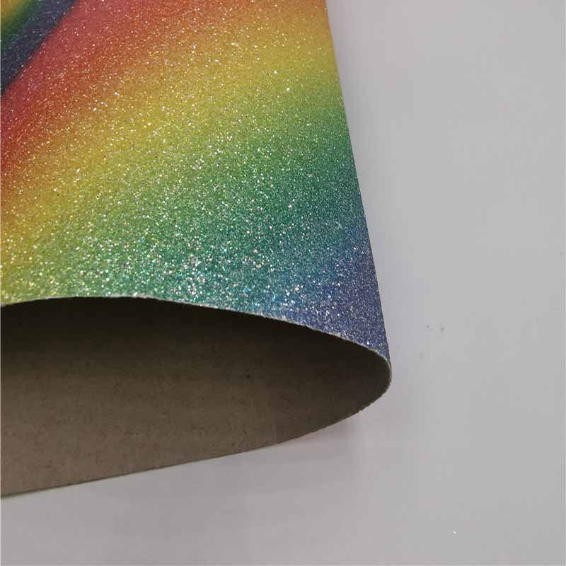 Glitter Paper Rainbow Adhesive Paper