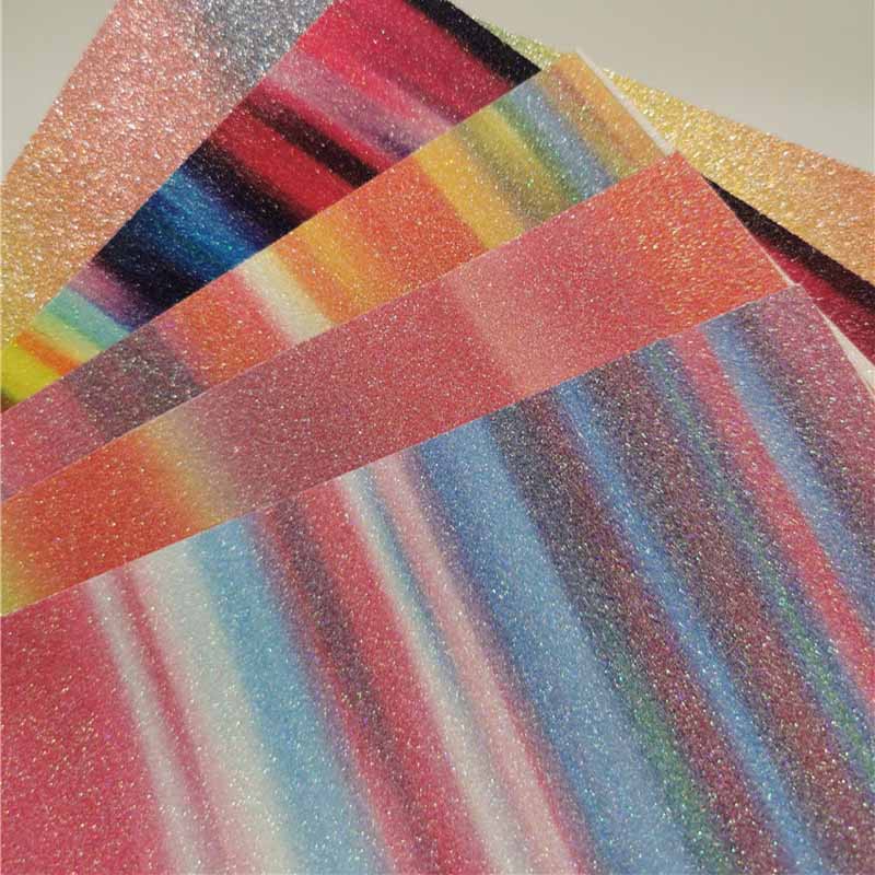 Glitter Paper Rainbow Adhesive Paper